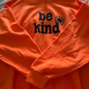 Orange 'Be Kind' Sweatshirt- New